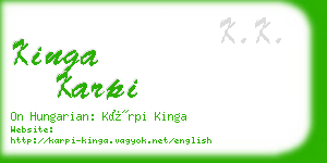 kinga karpi business card